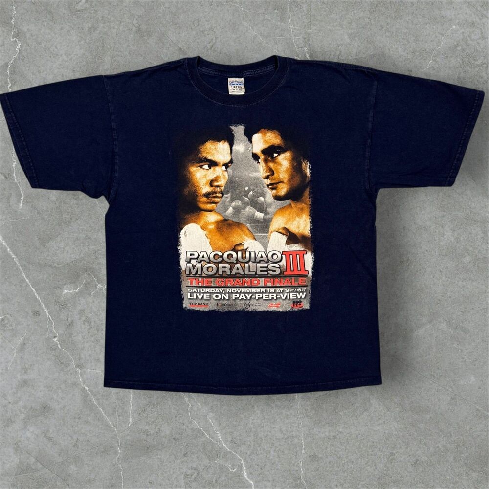Vintage Y2K Pacquiao Vs. Morales III The Grand Finale Boxing Fight 2006 - XL